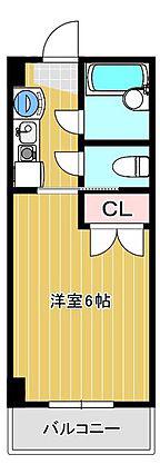 ドゥエル小川(1K/1階)の間取り写真