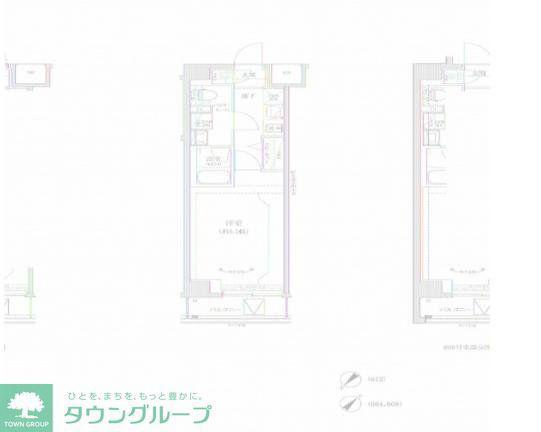 RELUXIA GRANDE 川崎大師公園(1K/6階)の間取り写真