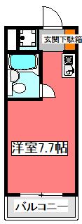 アオヤマハウス(1K/1階)の間取り写真