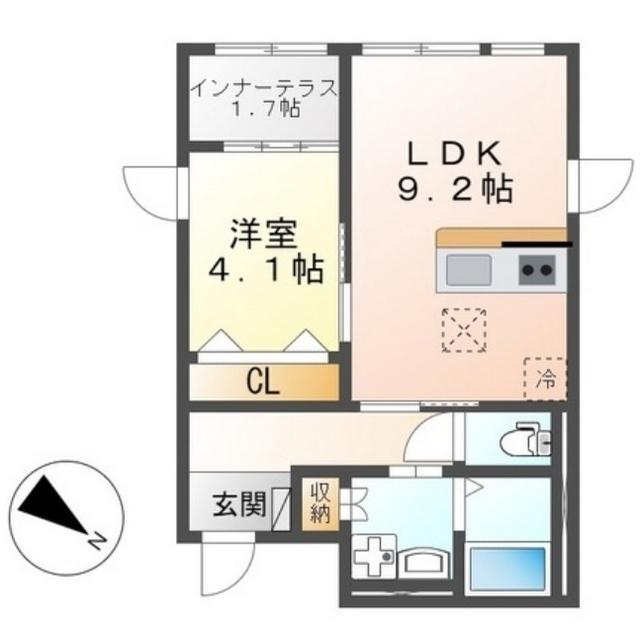 ラッポルティ(1LDK/3階)の間取り写真