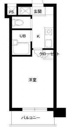 スカイコート文京白山(1K/4階)の間取り写真