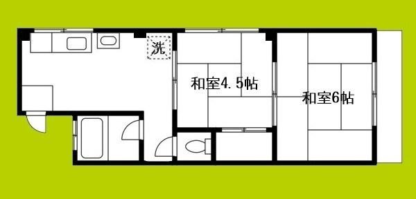 古田産業昭和ビル(2DK/5階)の間取り写真