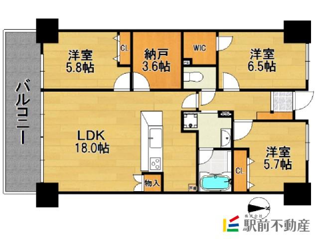 アイランドシティ・インフィニガーデン サ(3SLDK/5階)の間取り写真