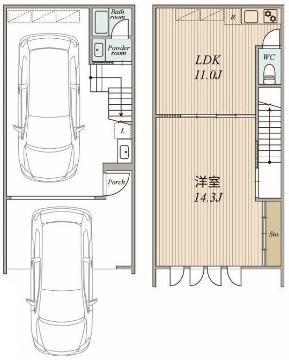 G-BASE KOHDA(1LDK/1階)の間取り写真