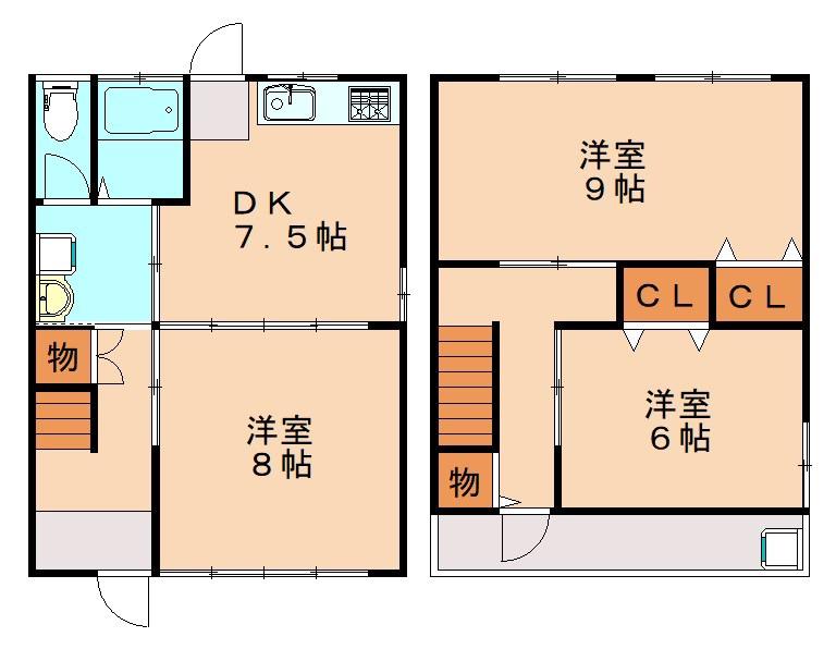 YSハイム(3DK/1階)の間取り写真