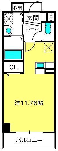 アバンツァート(ワンルーム/5階)の間取り写真