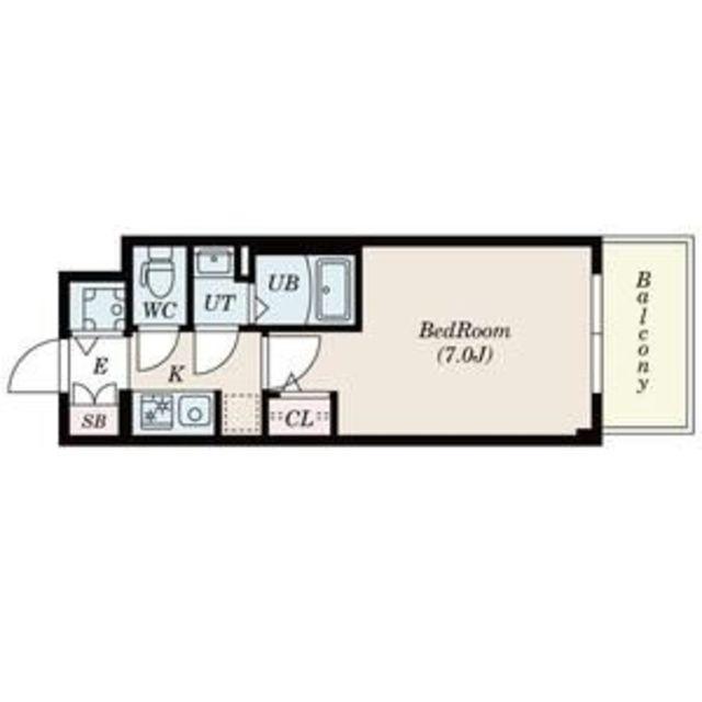 SーRESIDENCE上新庄ASCENT(1K/11階)の間取り写真