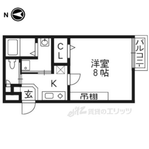 アークリード堀川今出川(1K/4階)の間取り写真