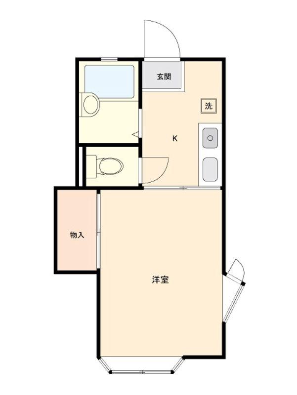 台町テラス(1K/1階)の間取り写真