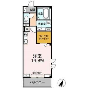SKY・Eつげの木(ワンルーム/3階)の間取り写真