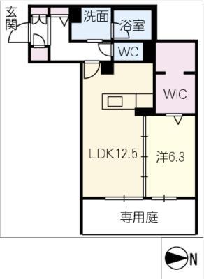 プレシャスレジデンス丸の内(1LDK/1階)の間取り写真