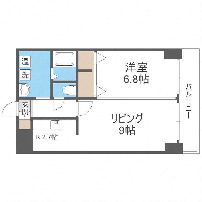SOAR RIDGE(1LDK/7階)の間取り写真