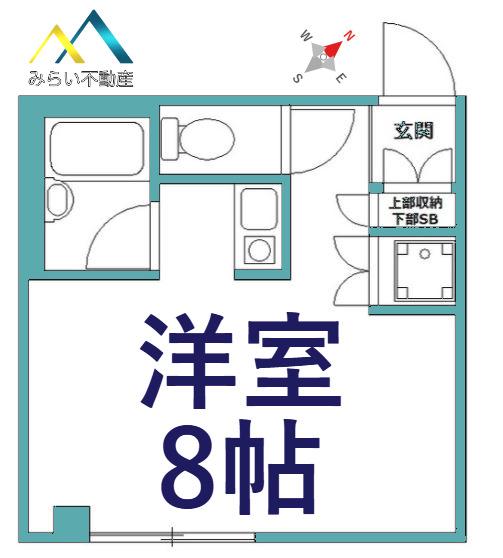 ATTIC天王町(ワンルーム/3階)の間取り写真