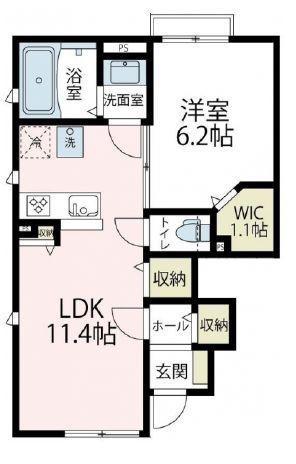 パピヨン金沢八景(1LDK/1階)の間取り写真