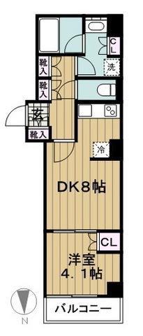 コスモリード奥沢(1DK/1階)の間取り写真