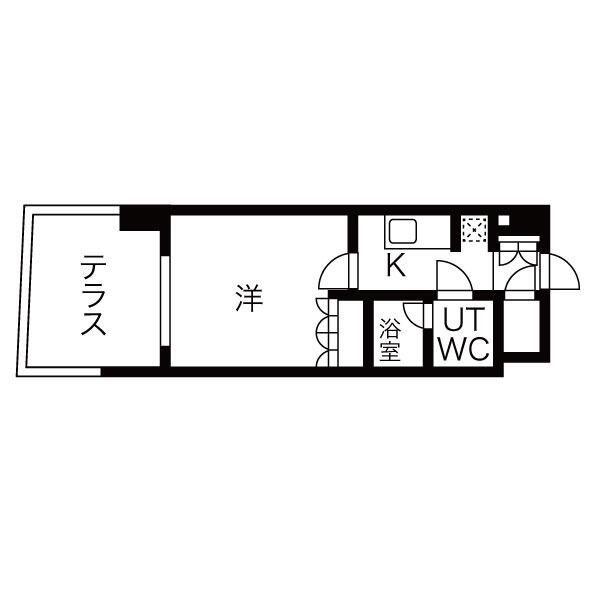 シーズンフラッツ高田馬場リバーサイドサウス(1K/1階)の間取り写真