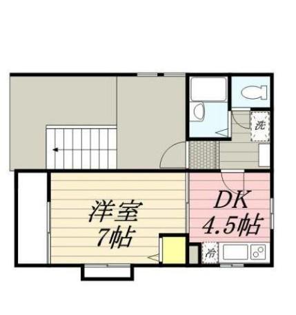 コーポ絆(1DK/1階)の間取り写真