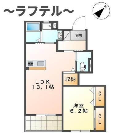 EXCEL TERRACE(2LDK/1階)の間取り写真