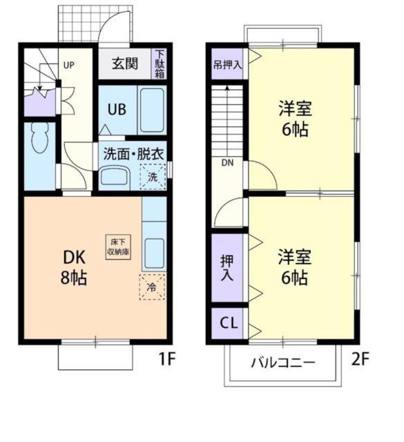 テラス小園台Ⅰ(2DK/1階)の間取り写真