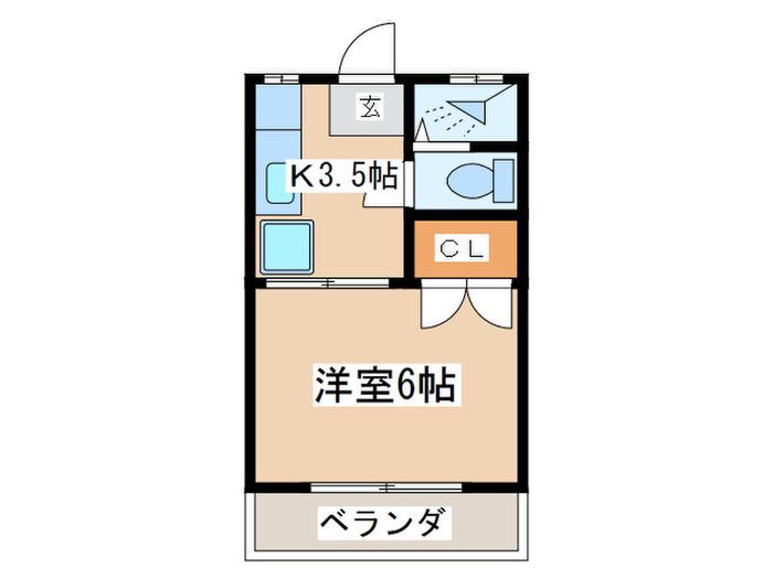 ダイワハイツ(1K/1階)の間取り写真