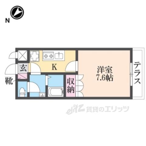 シャトーグリーン1(1K/2階)の間取り写真