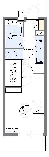 レオパレスリモーネIV(1K/3階)の間取り写真