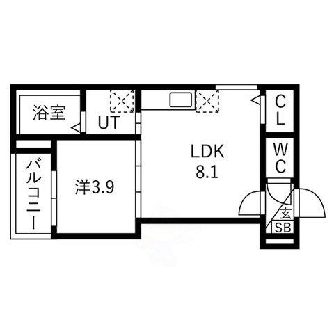 ルアナテラス38(1LDK/3階)の間取り写真