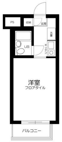 マイステージアムヒューゲル西落合(1K/2階)の間取り写真