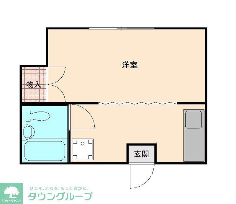 シャルマン浦和(ワンルーム/2階)の間取り写真