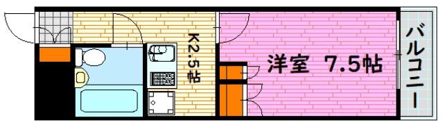 サンライズ千同II(1K/1階)の間取り写真