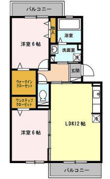 テ キューロ トレス(2LDK/3階)の間取り写真
