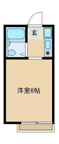 兼吉コーポ(1K/2階)の間取り写真