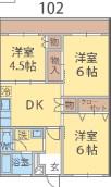 源七第二コーポラス(3DK/1階)の間取り写真