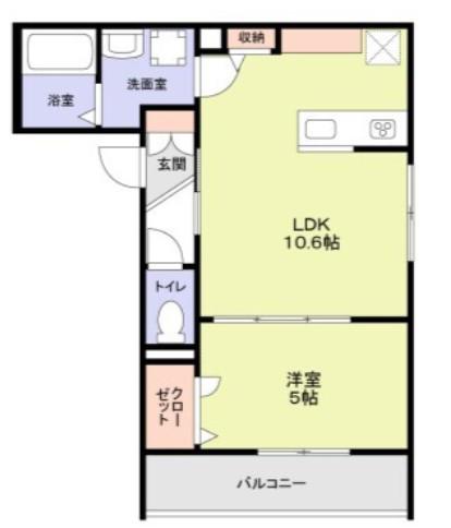 新宿区大京町計画(1LDK/2階)の間取り写真