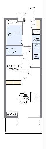 レオパレスアプロス(1K/2階)の間取り写真