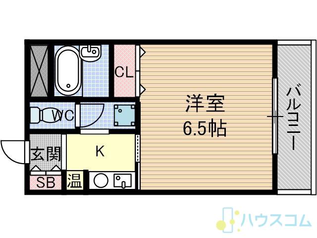パインハウス(ワンルーム/2階)の間取り写真