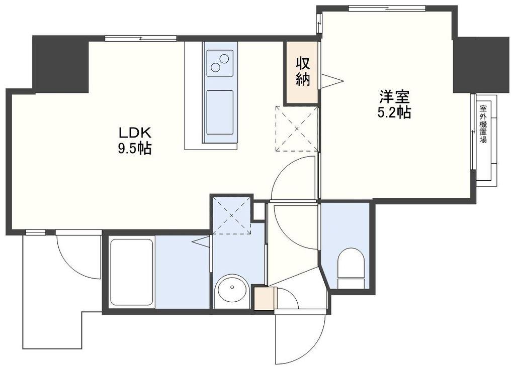 リューズ五島町(1LDK/3階)の間取り写真