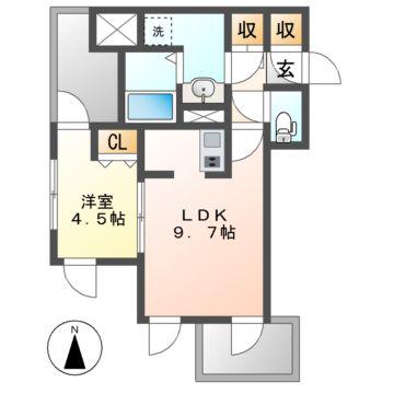 プレミアムコート葵(1LDK/5階)の間取り写真