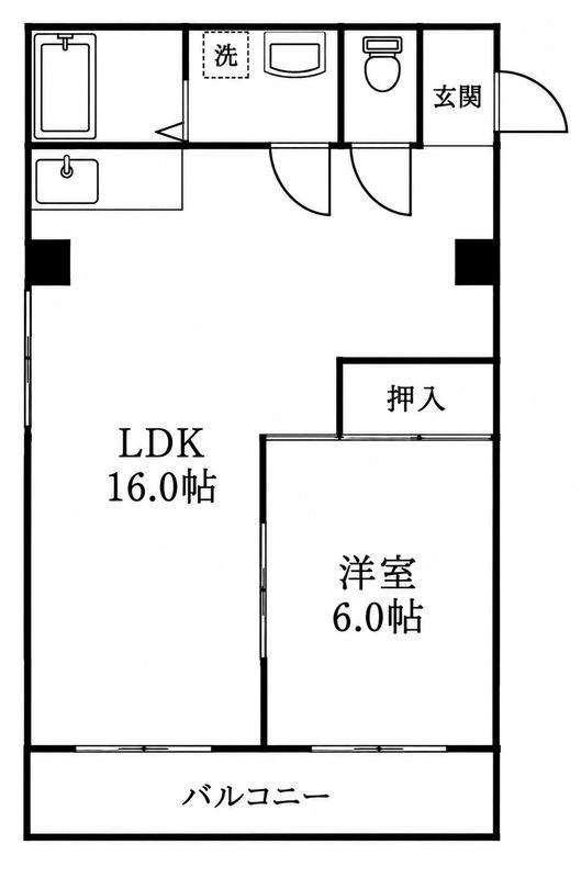 クレッセント倶楽部舞子(1LDK/2階)の間取り写真