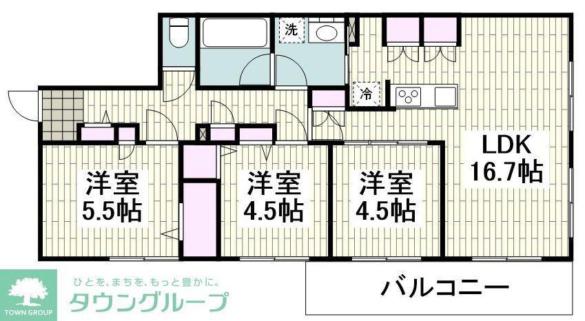 トミーコート湘南(3LDK/1階)の間取り写真