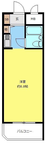 DKHマキノ(1K/1階)の間取り写真