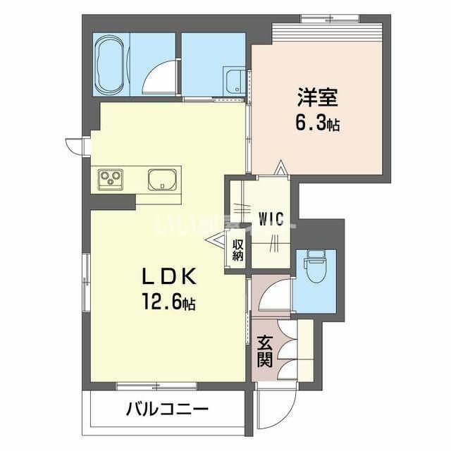 ティエラ(1LDK/1階)の間取り写真