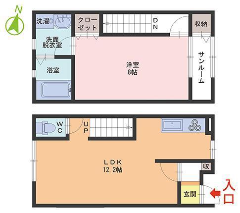 CITRINE(1LDK/1階)の間取り写真