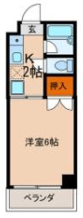 池長ビル(1K/4階)の間取り写真