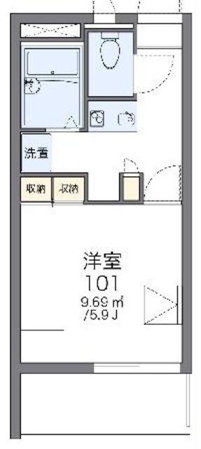 レオパレスヨロズヤB(1K/3階)の間取り写真