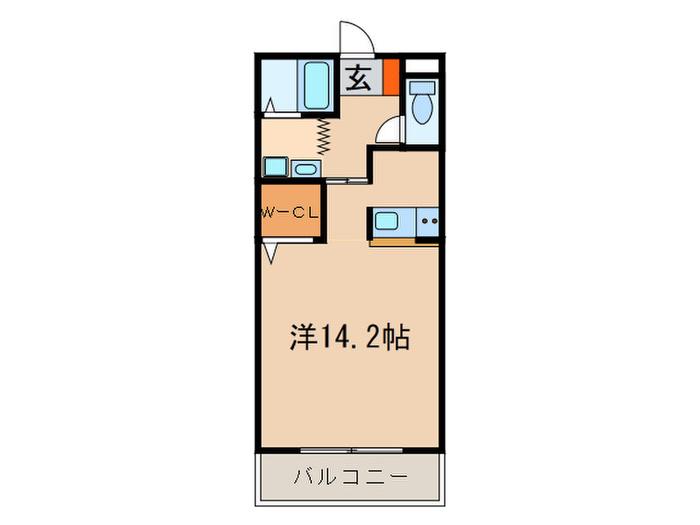ルピナスKOYO(ワンルーム/3階)の間取り写真
