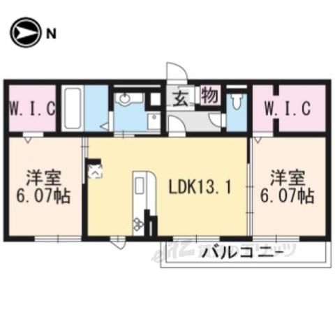 LIEBLICH(2LDK/1階)の間取り写真