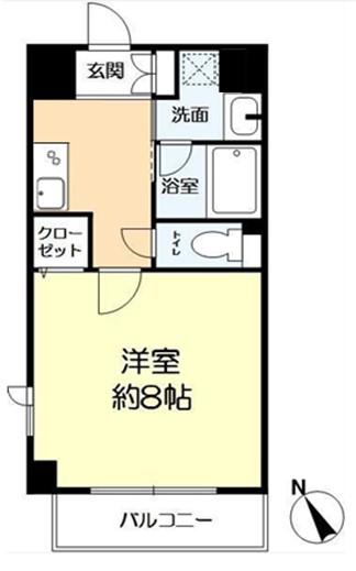 モンルポー(1K/3階)の間取り写真