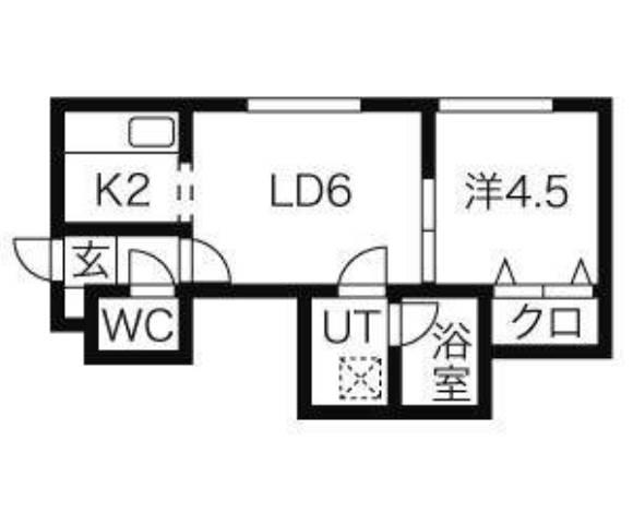 アビタ琴似(1LDK/3階)の間取り写真
