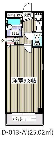 グランピーノ妙典(1K/2階)の間取り写真